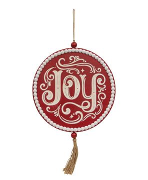 Picture of Joy Scroll Beaded Wood Sign