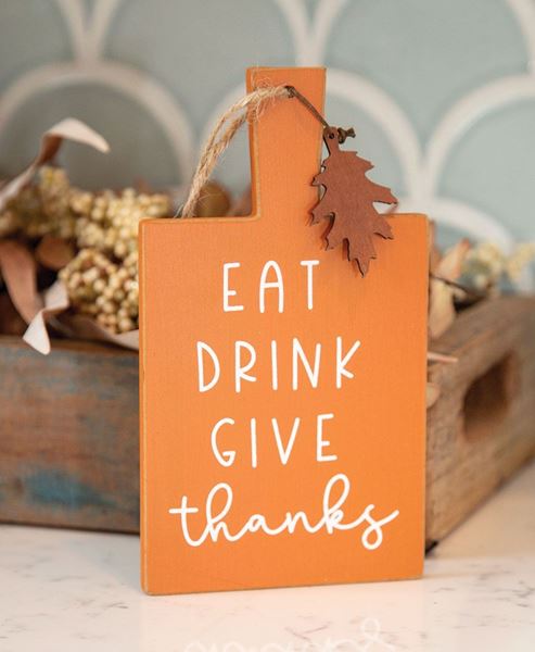 Picture of Eat Drink Give Thanks Cutting Board Sign Ornament