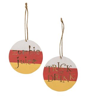 Picture of Trick or Drink Ornaments, 2/Set