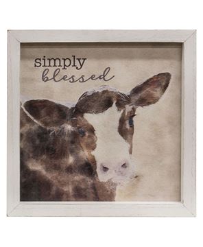 Picture of Simply Blessed Calf Framed Portrait