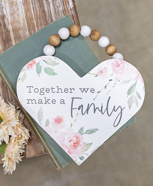 Picture of Together We Make A Family Wood Heart Ornament