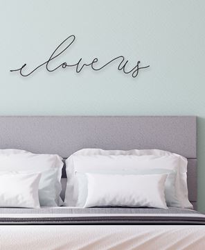 Picture of I Love Us Wire Script Wall Words