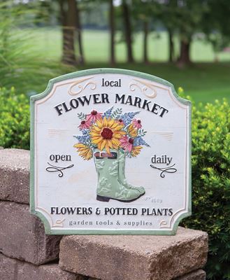 Picture of Local Flower Market Open Daily Metal Sign