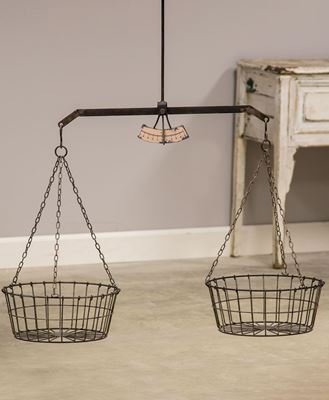 Picture of Hanging Scale w/ Two Wire Baskets
