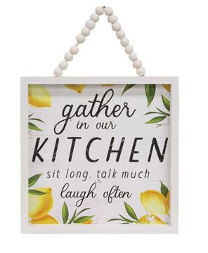 Picture of Gather In Our Kitchen Beaded Framed Sign