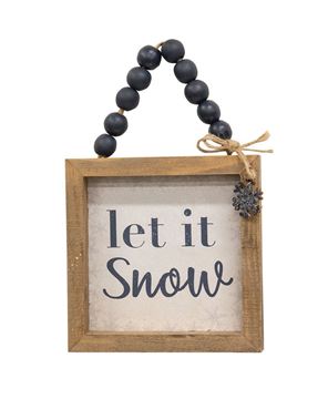 Picture of Winter Sayings Snowflake Beaded Sign, 2/Set