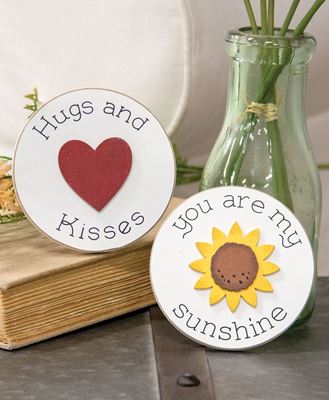 Picture of You Are My Sunshine Mini Round Easel Sign, 2/Set