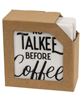 Picture of No Talkee Before Coffee Coasters, 4/Set