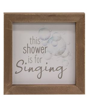 Picture of This Shower Is For Singing Framed Sign