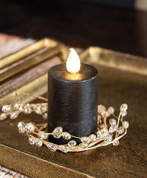 Picture of Gold Crystal Candle Ring, 2.5"