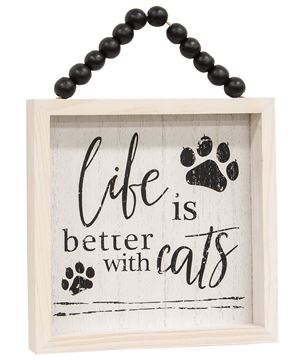 Picture of Life Is Better With Cats Beaded Sign
