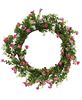 Picture of Pink & White Paper Wildflower & Twig Wreath