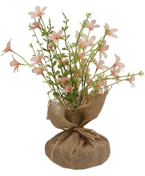 Picture of Pink Tabletop Wildflowers w/Burlap Base