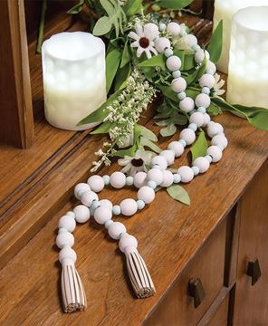Picture of Light Blue & White Bead Garland