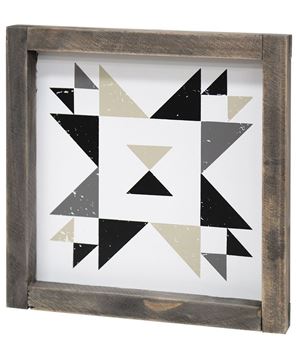 Picture of Geometric Print Sign, Triangles