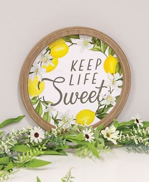 Picture of Keep Life Sweet Round Framed Sign