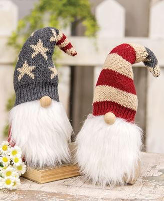 Picture of Americana Gnome with Flag Knit Hat, 2/Set