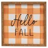 Picture of Hello Fall Gingham Wood Sign