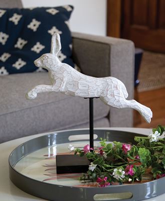 Picture of Jumping Bunny Metal Pedestal
