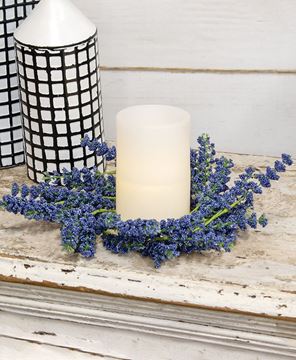 Picture of Blue Astilbe Candle Ring, 3.5"