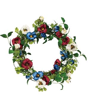 Picture of Americana Rose & Poppy Wreath