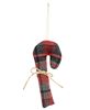 Picture of Christmas Plaid Fabric Candy Cane Ornaments, 3/Set