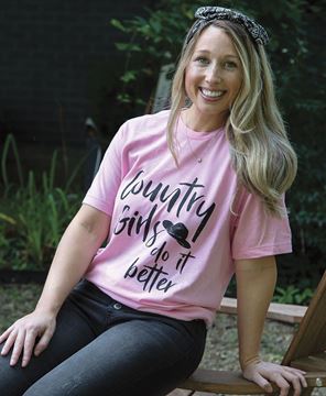 Picture of Country Girls Do It Better T-Shirt, Heather Bubble Gum