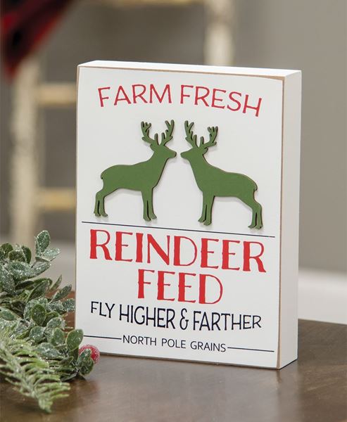 Picture of Farm Fresh Reindeer Feed Box Sign