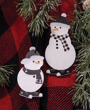 Picture of Black & White Sneaker Snowman Ornaments, 2/Set