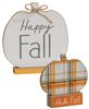 Picture of Hello Fall & Happy Fall Pumpkins on Base, 2/Set