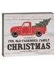 Picture of Old Fashioned Family Christmas Truck w/Tree Box Sign