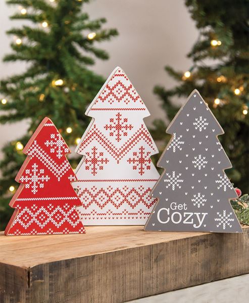 Picture of Get Cozy Sweater Christmas Tree Sitters, 3/Set