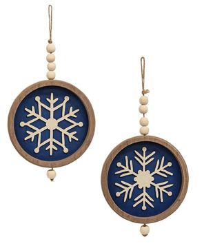 Picture of Snowflake Beaded Round Hanger, 2/Set