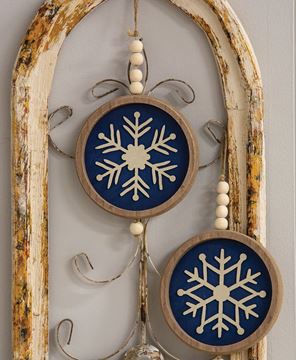 Picture of Snowflake Beaded Round Hanger, 2/Set