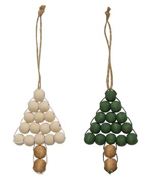 Picture of Wooden Bead Christmas Tree Ornament, 2/Set
