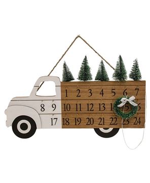 Picture of Woodland Tree Truck Christmas Calendar Hanger