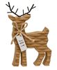 Picture of Woodland Brown Basketweave Deer Wood Sitter