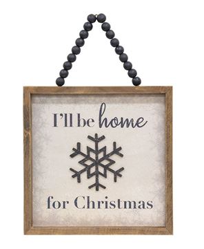 Picture of Snow Place Like Home Beaded Framed Sign, 2/Set