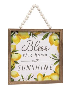 Picture of Bless This Home With Sunshine Lemons Beaded Framed Sign