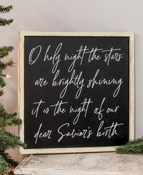 Picture of O Holy Night Script Wooden Sign