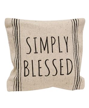 Picture of Simply Blessed Striped Natural Pillow