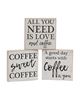 Picture of A Good Day Starts With Coffee Square Block, 3/Set