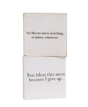 Picture of Just Bless This Mess Block, 2/Set