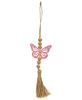 Picture of Beaded Metal Butterfly Ornament, Pink