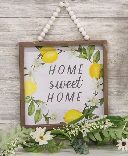 Picture of Home Sweet Home Lemons Beaded Framed Sign