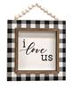 Picture of You + Me Beaded Buffalo Check Sign, 2/Set