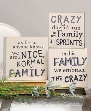Picture of Nice Normal Family Buffalo Check Box Signs, 3/Set