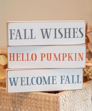 Picture of Welcome Fall Skinny Block, 3/Set