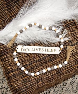 Picture of Love Lives Here Beaded Banner