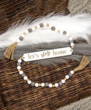 Picture of Let's Stay Home Beaded Banner
